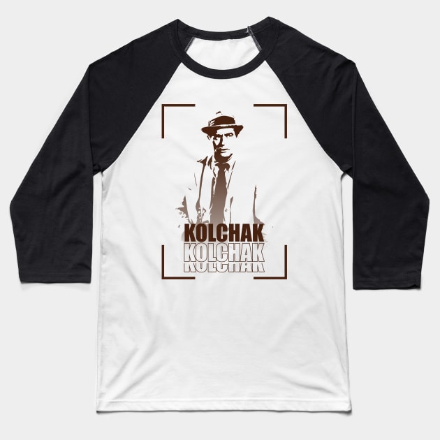 KOLCHAK: THE NIGHT STALKER IN SILHOUETTE Baseball T-Shirt by MufaArtsDesigns